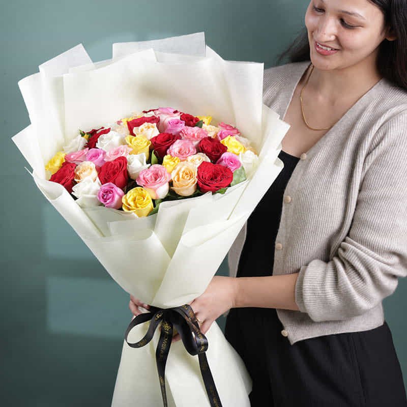 Multi rose bouquet
