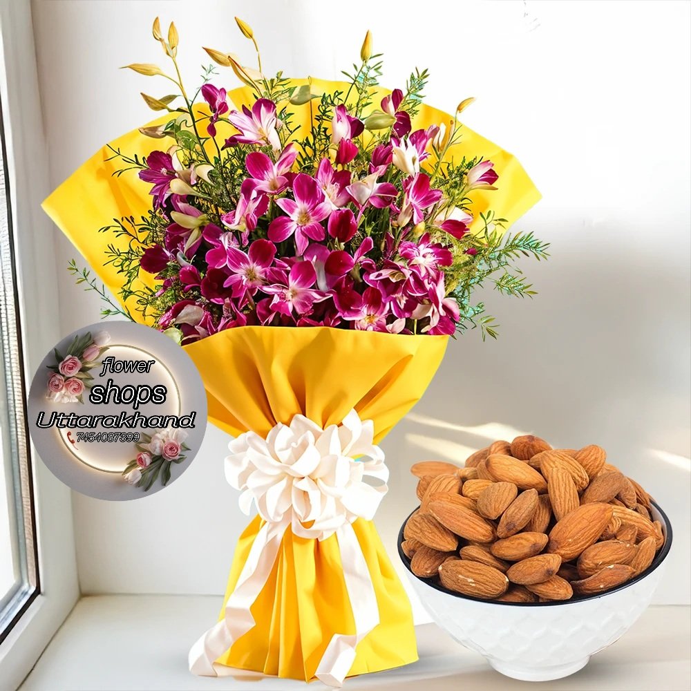 Pink orchid bouquet