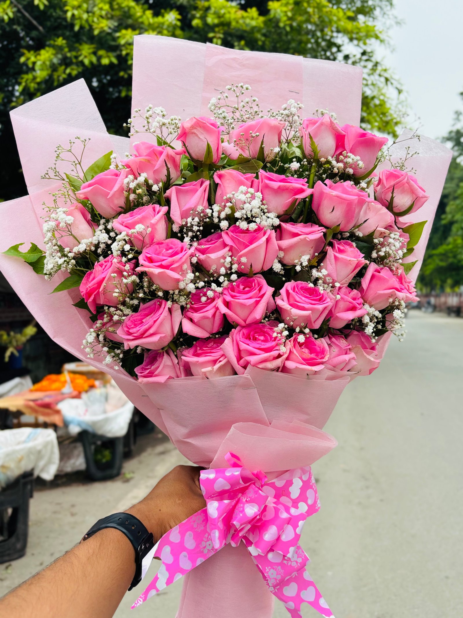 Pink rose pink bouquet